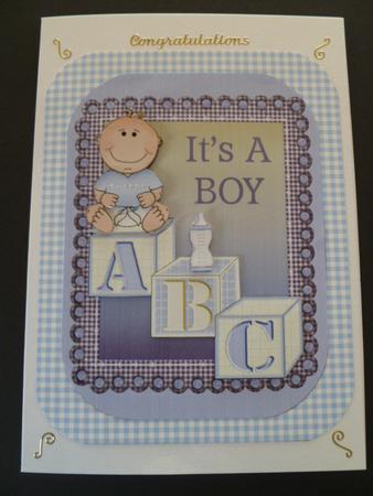 Gingham Framed It's a Boy by Carol Sear