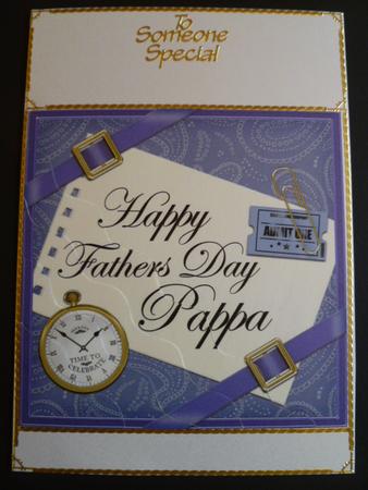 Happy Fathers Day Pappa Wavy Corner by Carol Sear