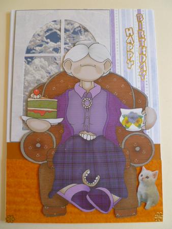 Seated Grandma Doodles Large Image by Carol Sear