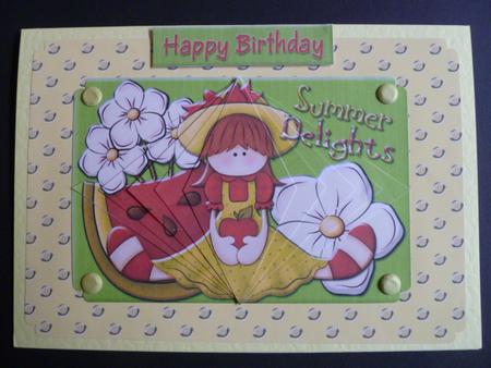 Summer Delights Decreasing Diamonds Birthday Card by Carol Sear