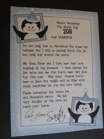 Boy's Letter from Santa by Carol Sear
