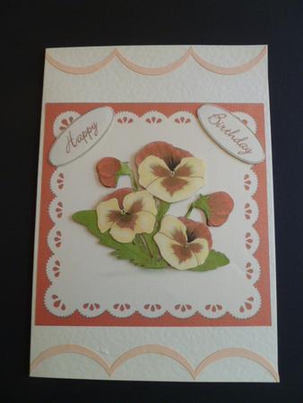 Pansy & Lace in Burnt Orange by Carol Sear