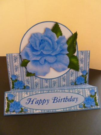 Blue Roses Zig Zag Card Extras by Carol Sear