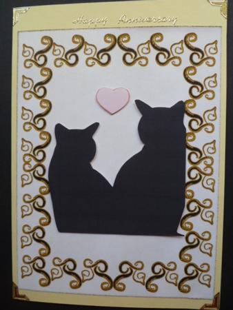 Abstract Cats Frame 1 by Carol Sear