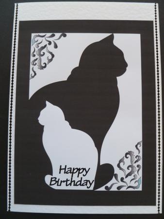 2 Cats A4 Card by Carol Sear