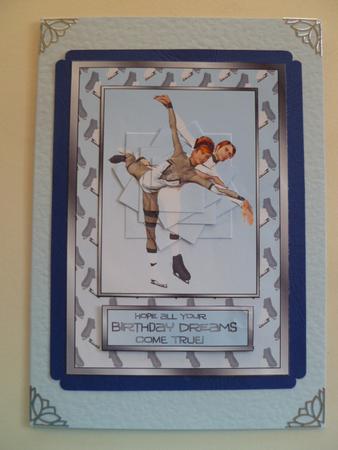 Ice Skaters with Twisted Pyramid Stacker by Carol Sear