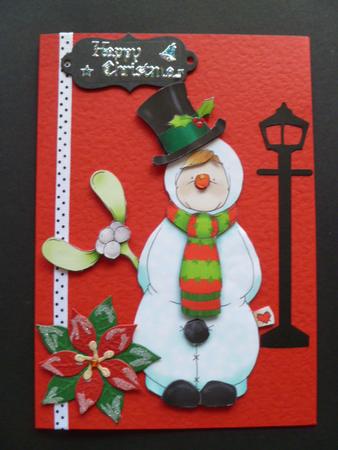 Snowman Suit Doodles Large Image by Carol Sear