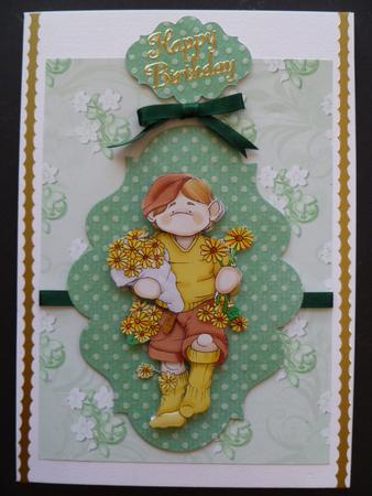 Oval Cross in Forest Green Backing Paper 2 by Carol Sear