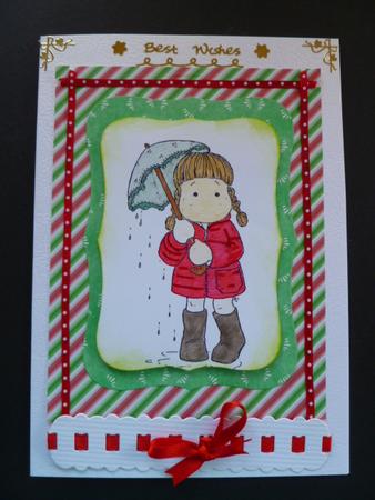 Candy Cane Christmas Stripes A4 Backing Paper by Carol Sear