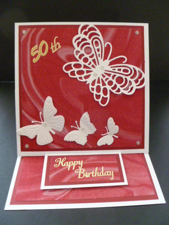 Dark Red Silk Paper by Carol Sear