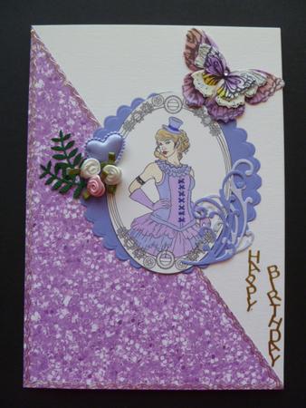Pink Glitter A4 Background by Carol Sear