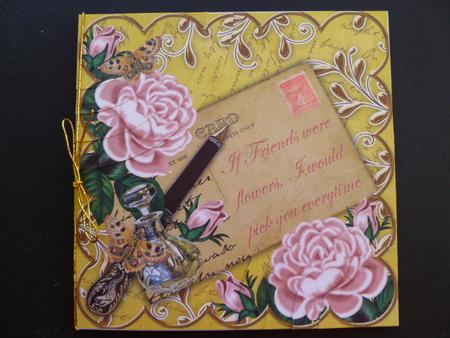 Pink Roses Lemon If Friends Were -  6in Duo Corner Stacker by Carol Sear