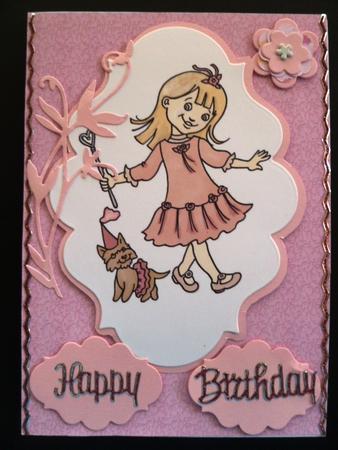 Pink Engraved Paper by Carol Sear