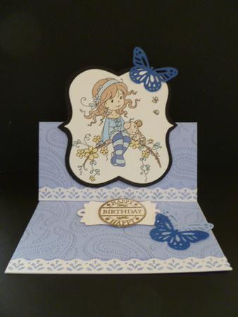 Blue 'paisley Embossed' Backing Paper by Carol Sear