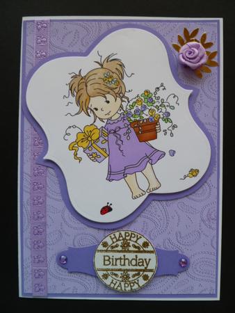 Lilac 'paisley Embossed' Backing Paper by Carol Sear