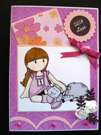 Pink 'paisley Embossed' Backing Paper by Carol Sear