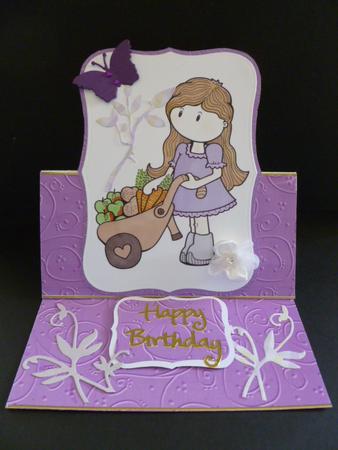 Festive Purple 'swirls Embossed' Backing Paper by Carol Sear