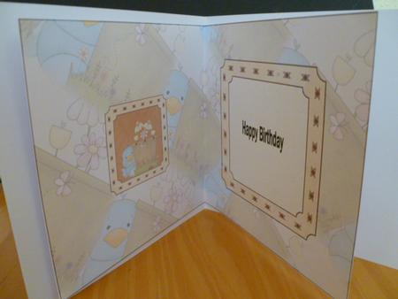 Cute Bluebird Birthday Blank Insert by Carol Sear