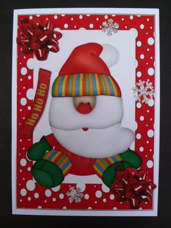 Rainbow Santa in Snow Frame by Carol Sear