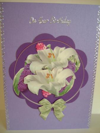In Purple a Stunning Card by Carol Sear