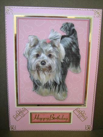 Yorkshire Terrier 3D Decoupage by Carol Sear
