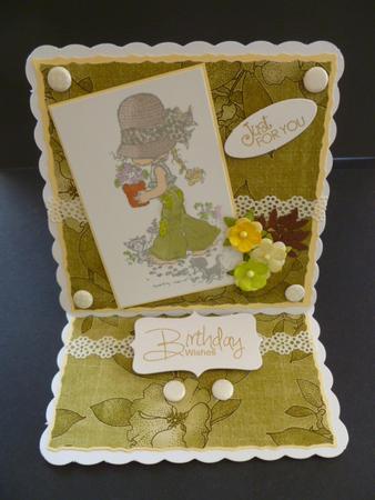 Olive Plain Apple Blossom A4 Backing Paper by Carol Sear