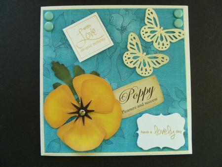 Teal Plain Apple Blossom A4 Backing Paper by Carol Sear