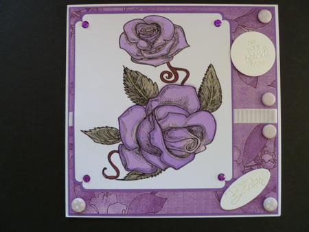 Purple Plain Apple Blossom A4 Backing Paper by Carol Sear