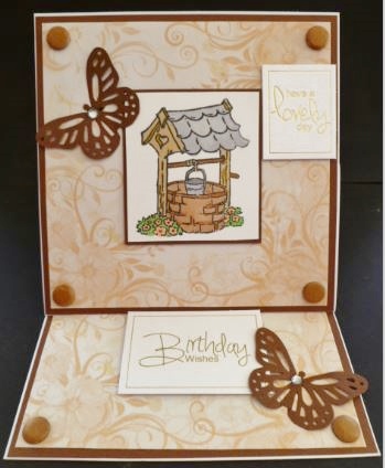 Peach Butterfly Paper by Carol Sear