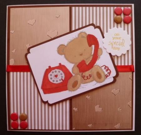 Metallic Romantic Hearts Matching Backing Paper by Carol Sear