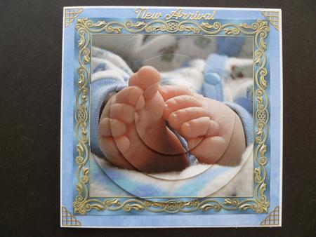 Baby Boy Feet Circle Pyramage by Carol Sear