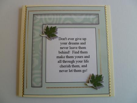Good Luck for Your Future Cut-out Square (cos 1) by Carol Sear