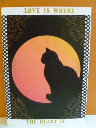 A4 Sunset Cat by Carol Sear
