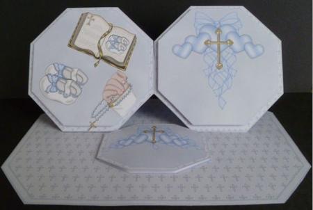 Baby Boy Christening Easel Kit by Carol Sear