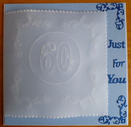 Freestyle Parchment Number Card by Carol Sear