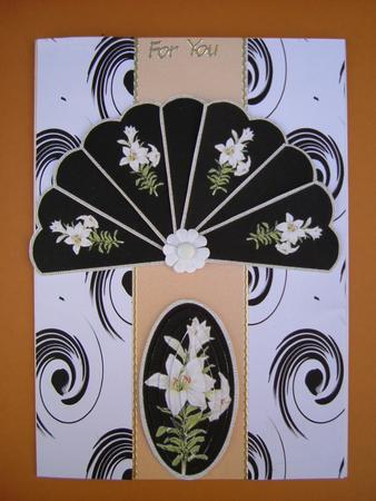 Monochrome Floral Swirl Background by Carol Sear