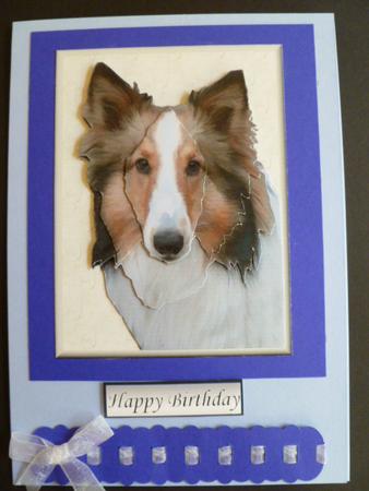 Collie Portrait 3D Decoupage by Carol Sear