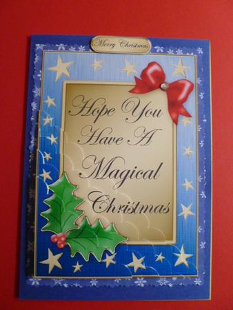 Elegant Christmas Greeting Quick Card Corner Side Stacker by Carol Sear
