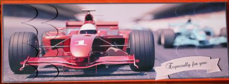 Racing Cars Large Dl Scallop Stacker Topper by Carol Van Der Helm