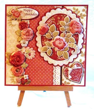 Shabby Chic Roses Card Topper & Decoupage by Carol Vaughan