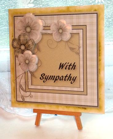 With Sympathy Large Card Front by Carol Vaughan