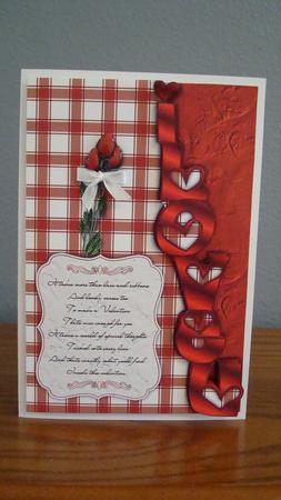 Plaid Shaped Edge Valentine by Carol Wilshire