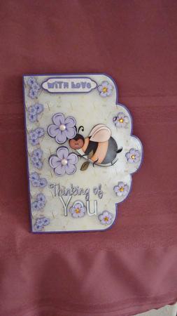 Another Bee-autiful Day A4 Scallop Edge Card Front by Carol Wilshire
