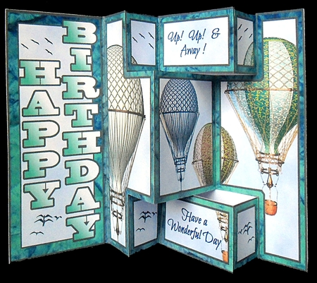 Shutter Surprise Card - Hot Air Balloons by Carol Dunne