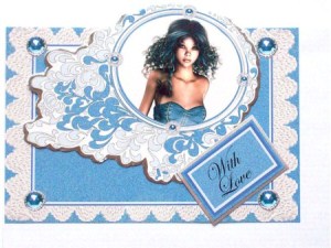 Blue and Silver Mirror by Carol Dunne