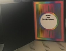 Over the Top Colour 19th Birthday Card Topper & Inner by carole edwards