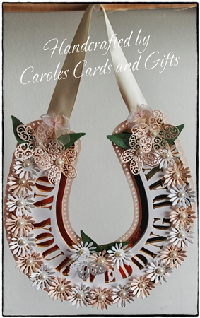 Bridal Horseshoe with Lucky Cat Multi formats by Carole Keeble