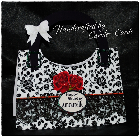 PS113 Damask Handbag  by Carole Keeble