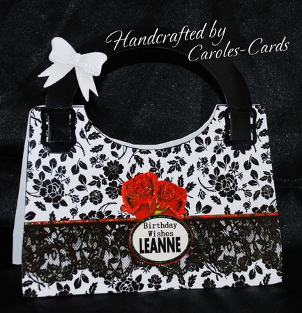 PS113 Damask Handbag  by Carole Keeble