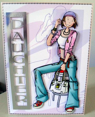 Teenage Girl Chilling A4 by Carole Keeble